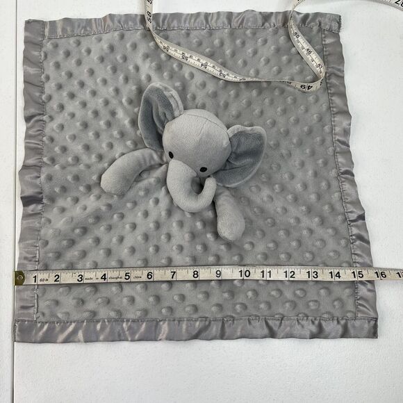 Pro Goleem Elephant Lovey Soft Security Blanket Snuggle Toy Minky Satin Trim - Picture 8 of 9